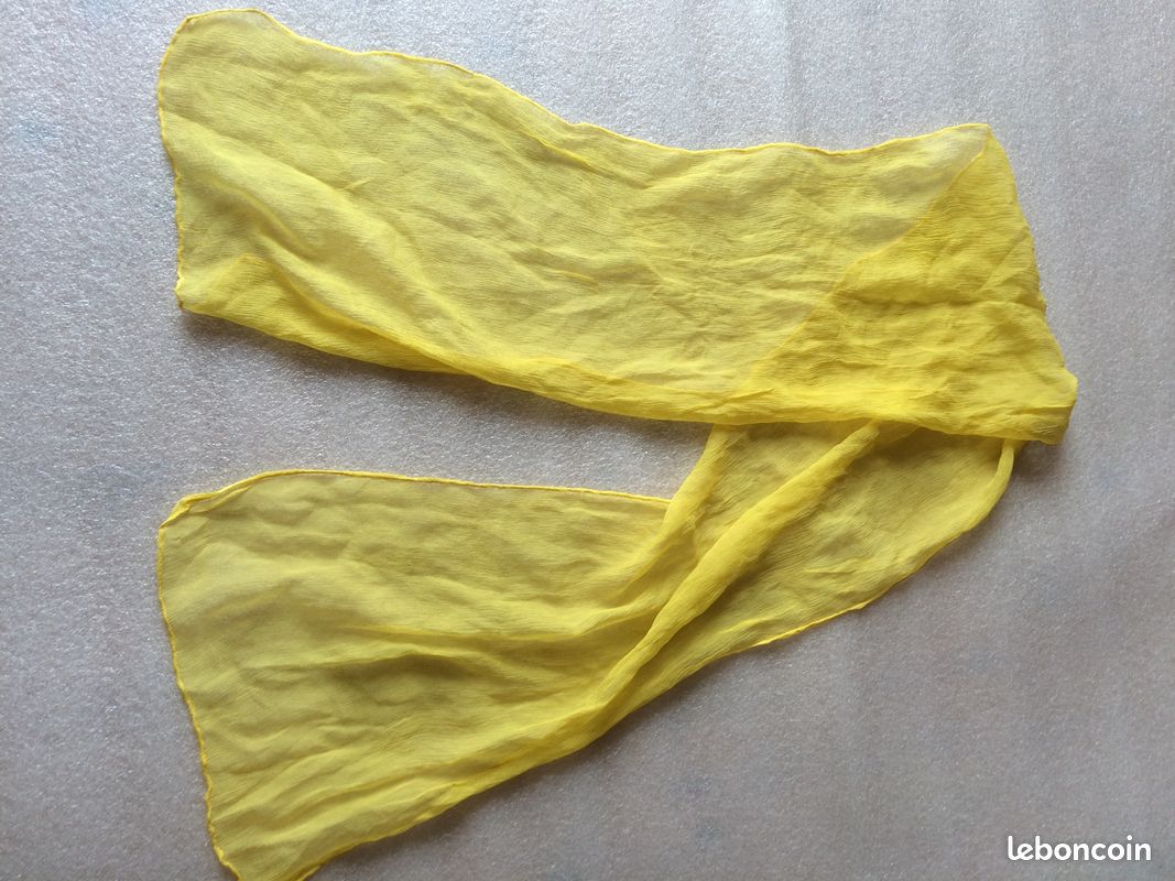 Foulard crépon neuf jaune soleil/djmark (image 1)