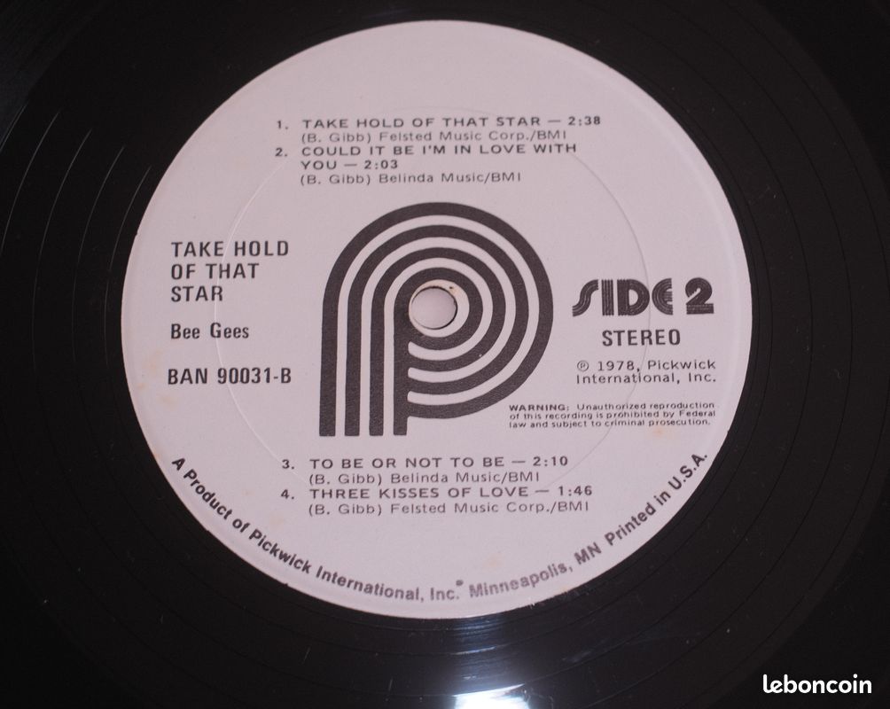 Disque vinyle " Bee Gees " (image 6)