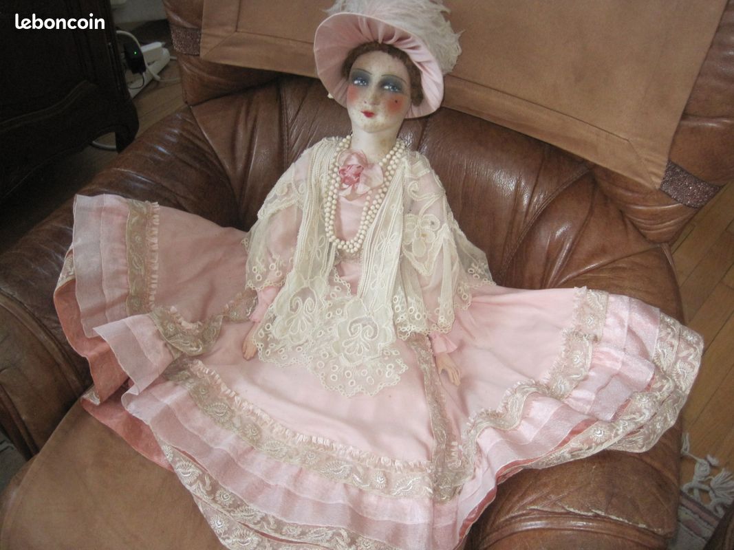 Poupée Ancienne De Salon – Boudoir Doll – Vintage – Décorative