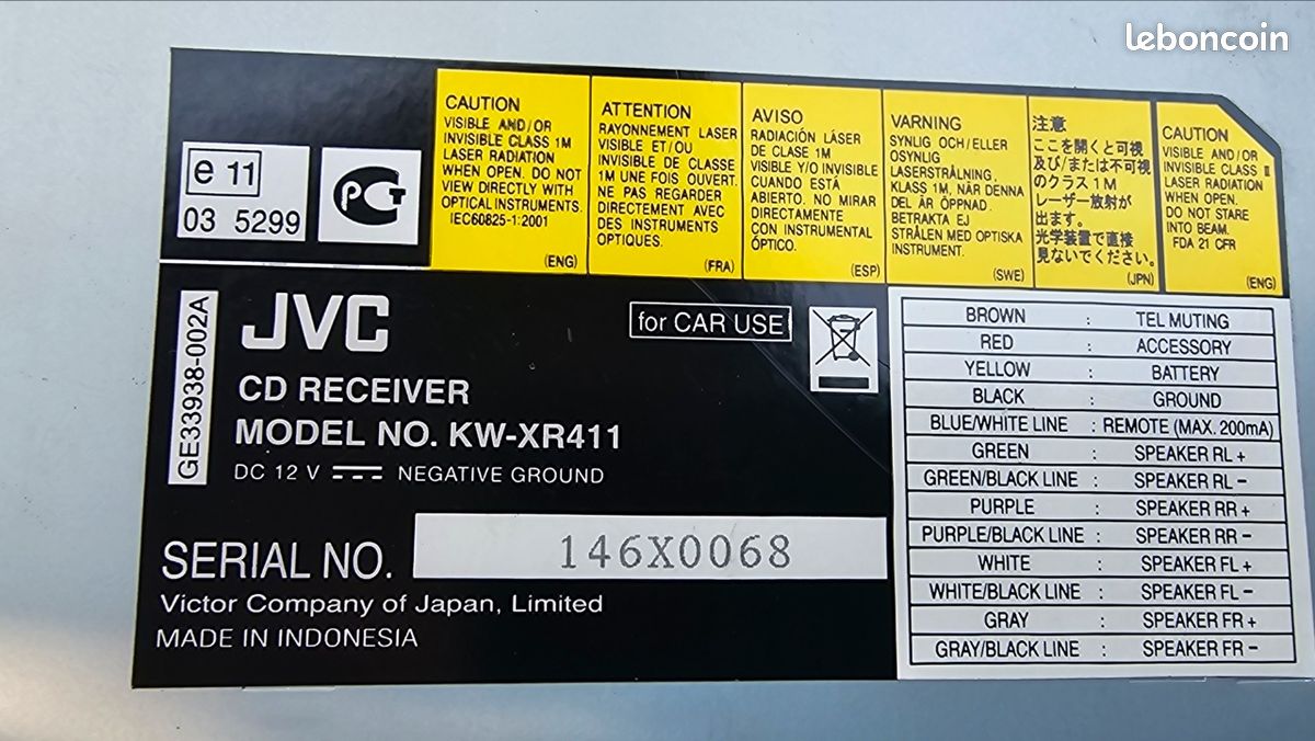 Autoradio JVC 2 DIN (image 2)