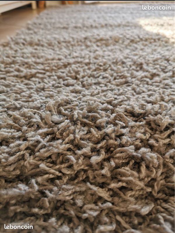 Tapis shaggy poils longs gris 160x230 (image 2)