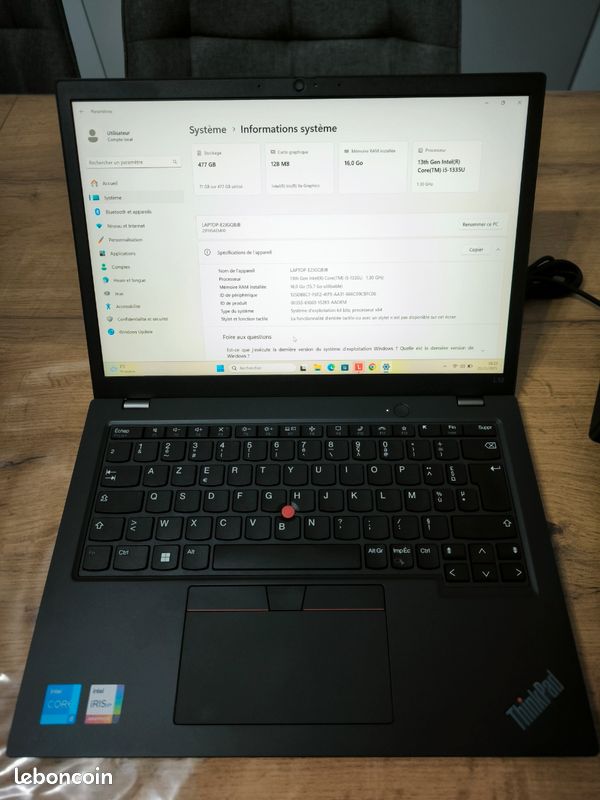 Lenovo Thinkpad L13 Gen 4 Sous Garantie (image 1)