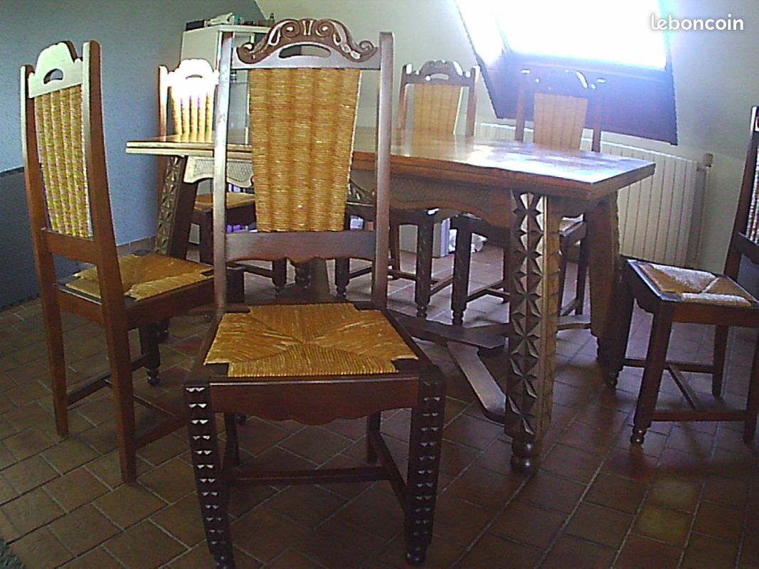 TABLE avec rallonge et chaises (image 3)