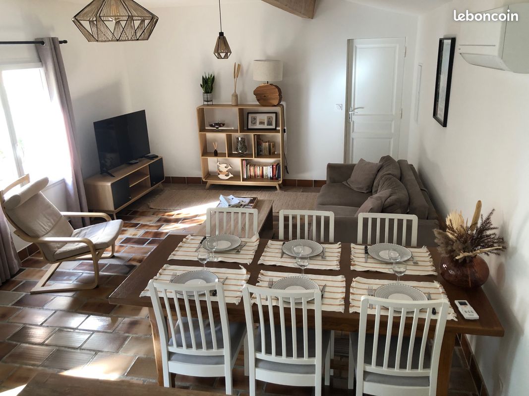 Gite 5 pers rénové, 1 chambre + 1 chambre en duplex, avec grande piscine partagée avec 2nd gîte et jardin en Provence (image 5)