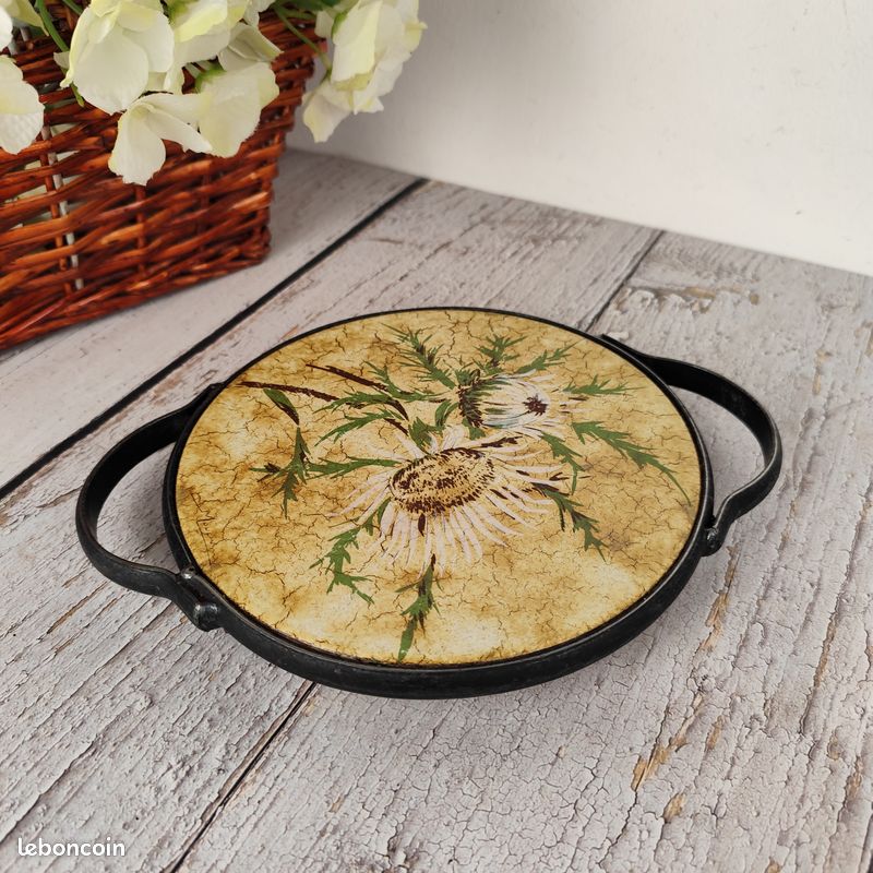 Dessous De Plat Vintage En Fonte émaillée - Marron - Déco Cuisine