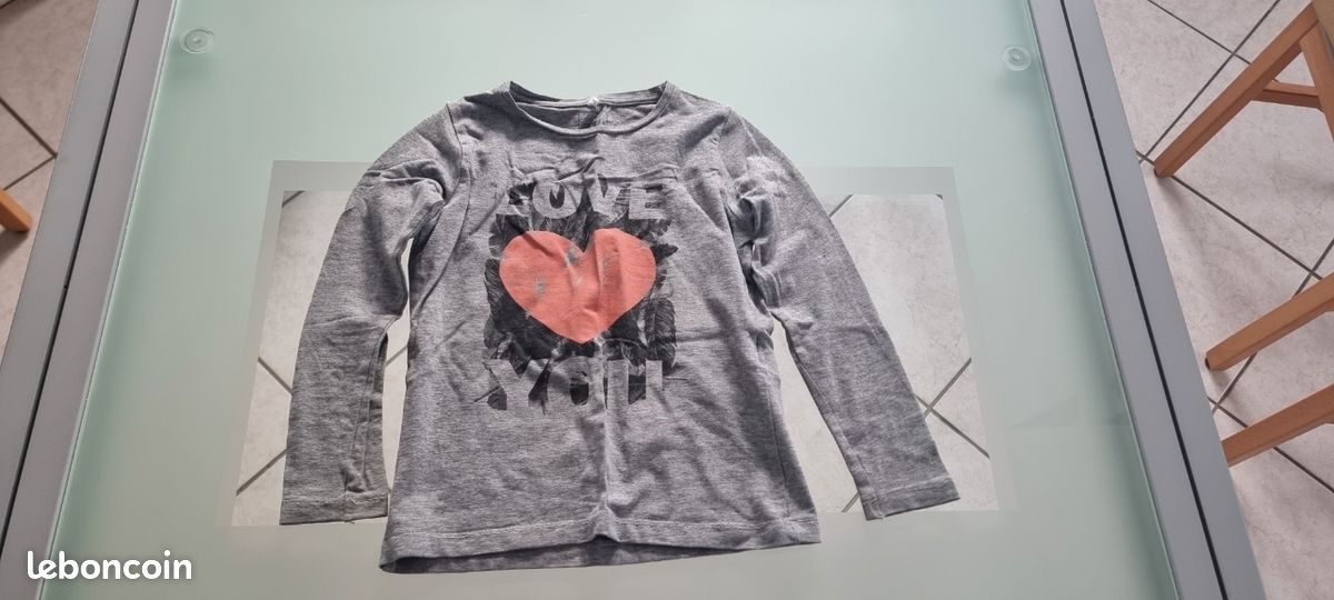 Lot de 5 sweat manches longues filles 4 ans (image 3)