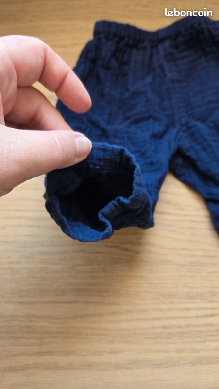 Pantalon bébé en gaze de coton - 6 mois - Petit Bateau (image 3)