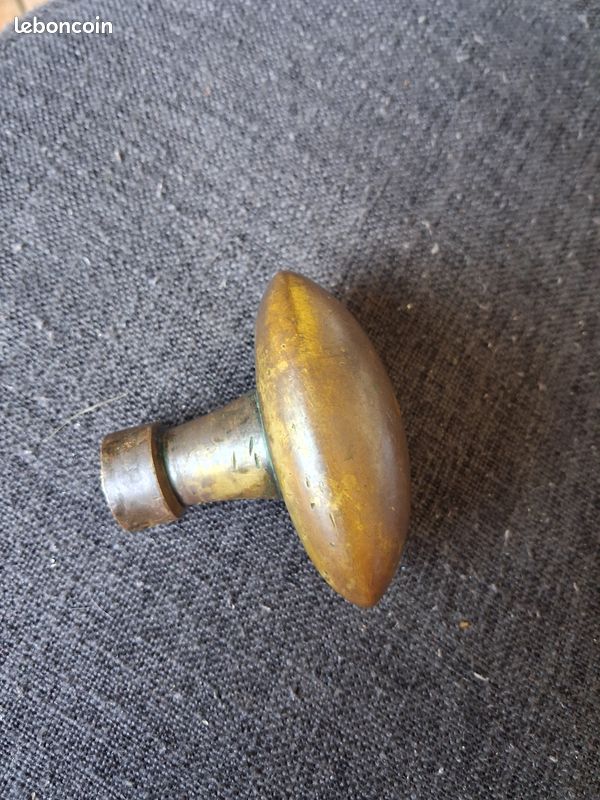 1 poignée de porte forme olive en bronze - années 20/30 (image 4)