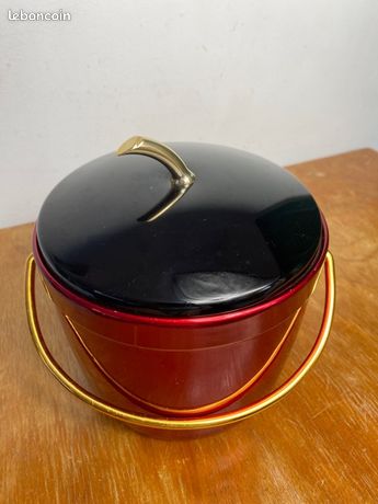 SEAU POMME À glaçons vintage pomme en métal 70's EUR 40,00 - FR