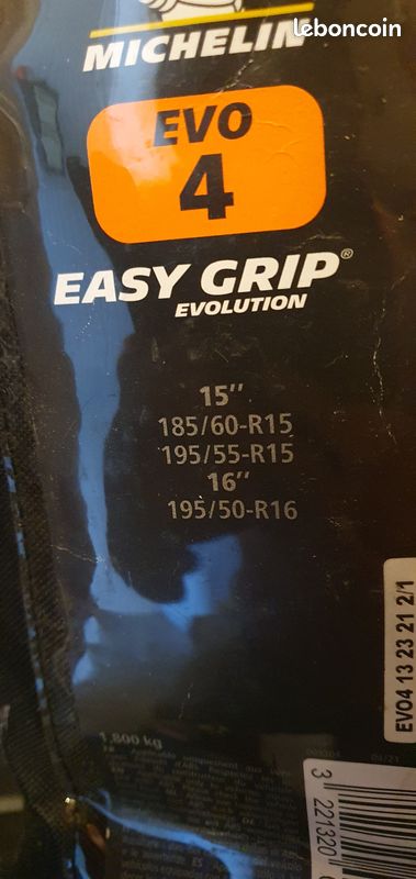2 chaînes à neige composite. Michelin easygrip evo4 (image 2)