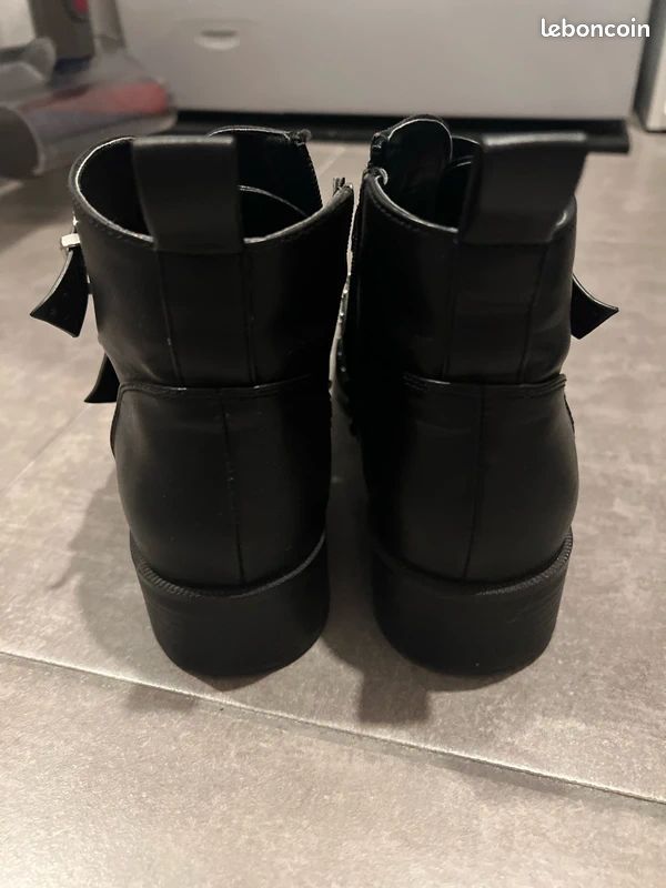 Bottines noires femme (image 4)