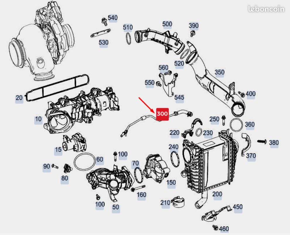 Conduite flexible tuyau durite de vide purge de carburant Mercedes A6542000358 neuf original (image 3)