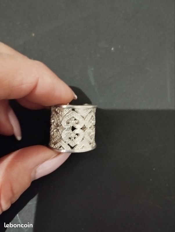 Bague très large acier inoxydable (image 1)