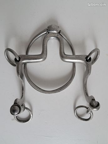 Mors À Bas Curb Vintage Crockett Renalde Argent Sterling Acier Inoxydable # 1629