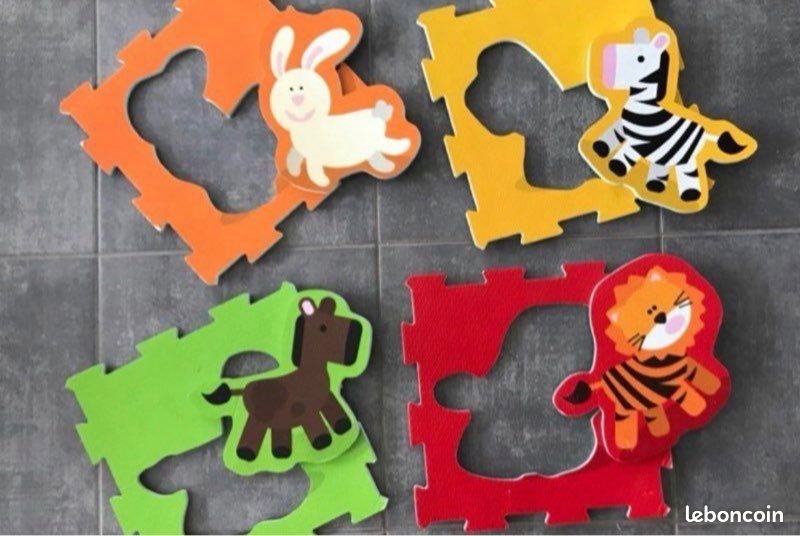 Tapis mousse 16 pièces puzzle animaux (image 1)