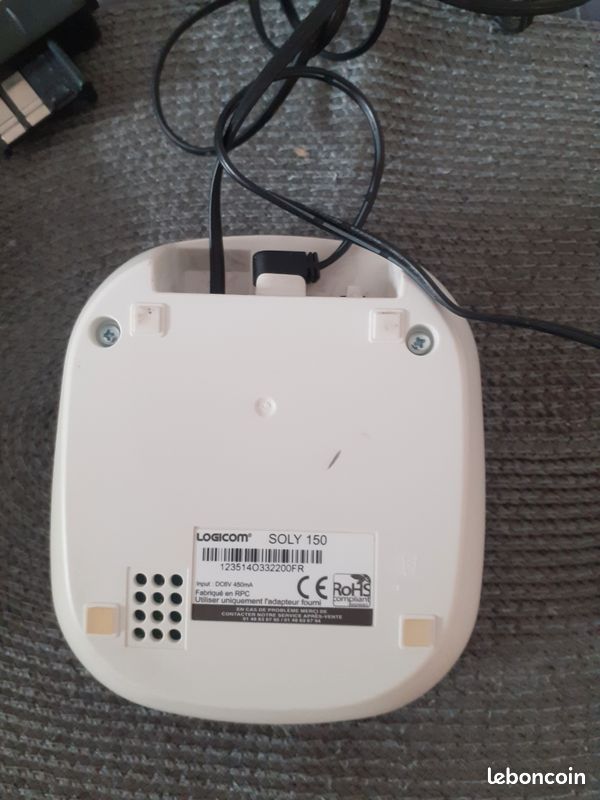 Téléphone de la logicom de couleur noir et blanc (image 4)
