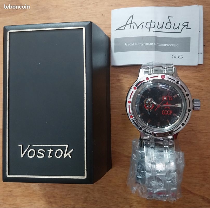Montre Automatique Vostok Amphibian KGB - Ref. 720070 - Occasion, Bon état - Mouvement Mécanique