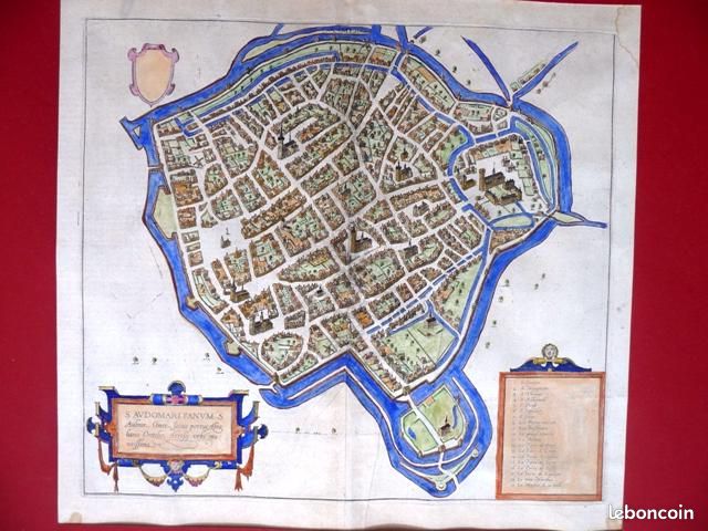 Plan Saint Omer 1580- 120Euro(s)- Bel état- rare (image 1)
