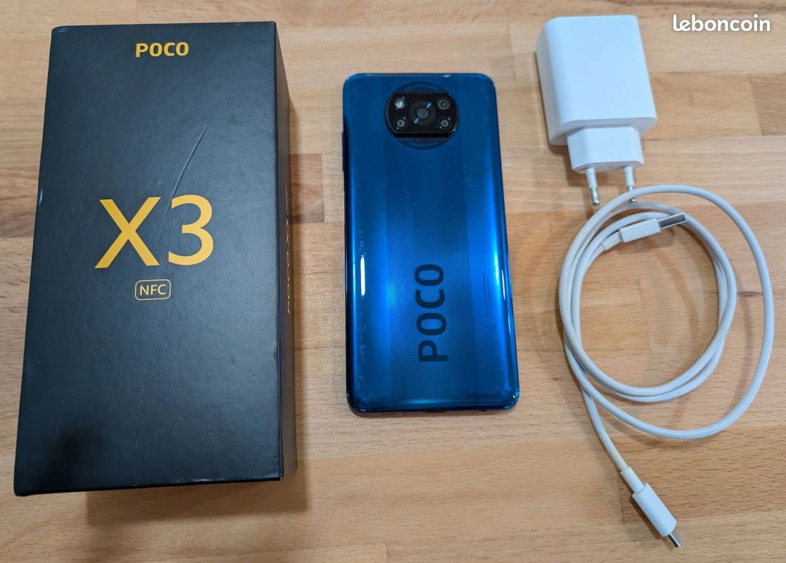 Xiaomi POCO X3 NFC Bleu avec accessoires d'origine (image 2)