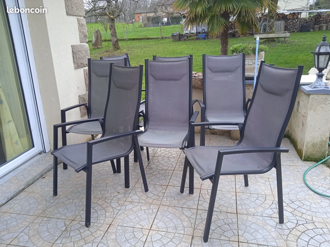 CHAISES DE JARDIN - lot de 6 + 1 gratuite - 200 eur le lot (image 2)
