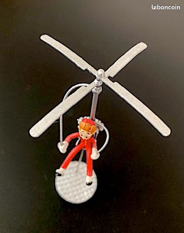 Figurine Ancienne Spirou Et Le Fantacoptère Par Atlas - Bon état, Collection BD Vintage