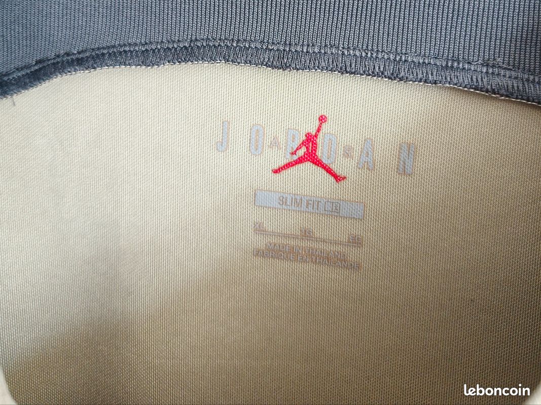 Maillot Paris Saint-Germain x Jordan beige clair, col rond, logos Jumpman et PSG taille XL (image 5)