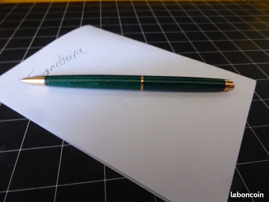 Stylo Waterman Expert 2 - Laque Vert Marbré - Occasion En Parfait état - Stylo Bille Avec Recharge