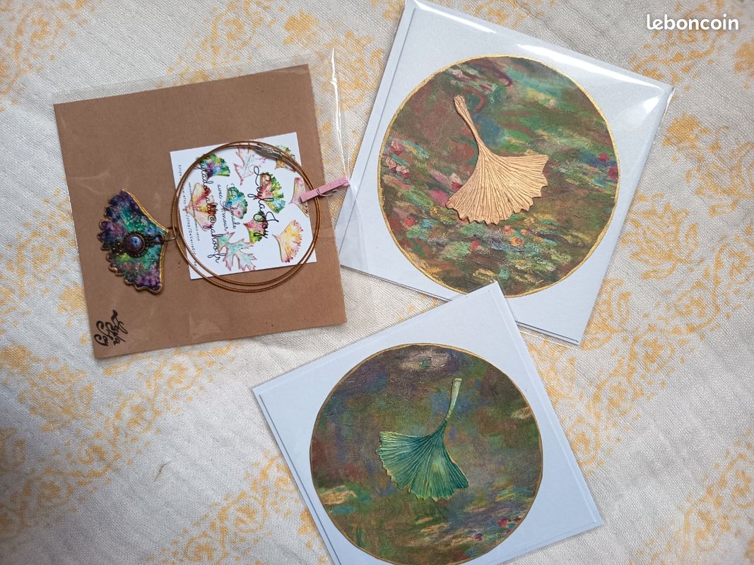 Pendentif et cartes, création artisanales (image 1)