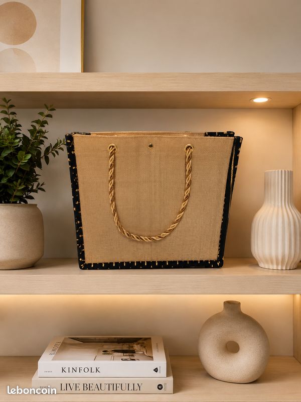 Sac en jute avec une touche africaine (image 1)