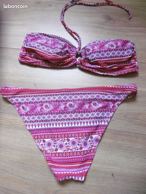 Maillot de bain 2 pièces haut bandeau T 38 (image 4)