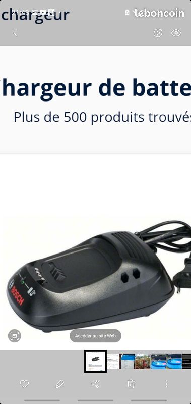Chargeur rapide uneo maxx (li-ion) Bosch origine (image 1)