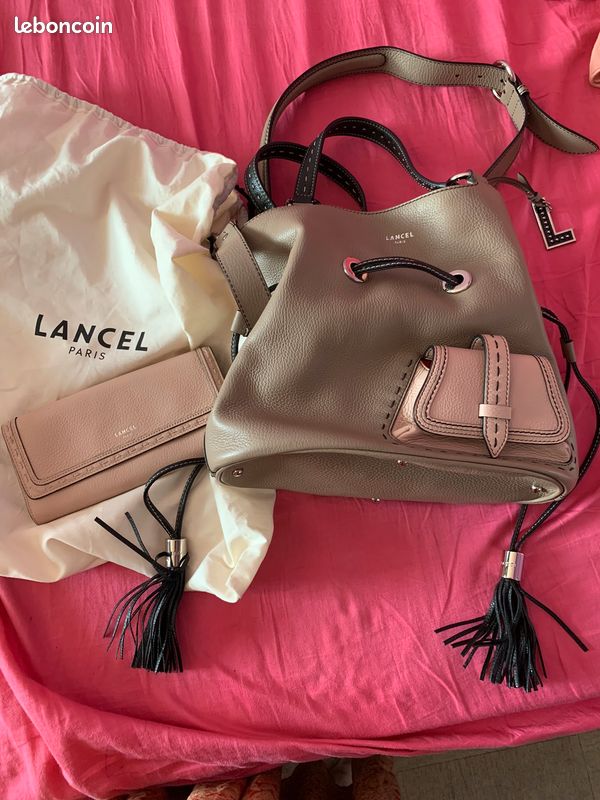 Magnifique sac lancel et porte feuille assorti (image 1)