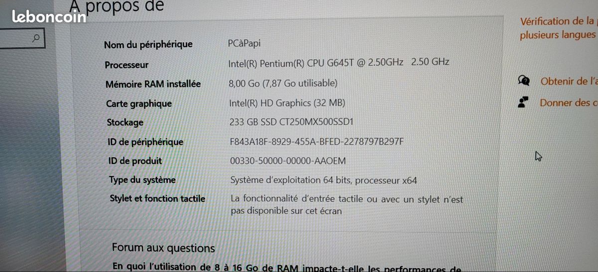 Ordinateur Hewlett-Packard 2AE2 (image 5)