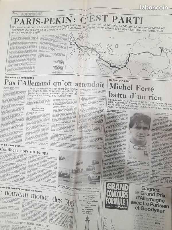 L'Equipe Du 24/06/1986 – Demi-finale Coupe Du Monde Foot + Carte Du Tour – Très Bon état