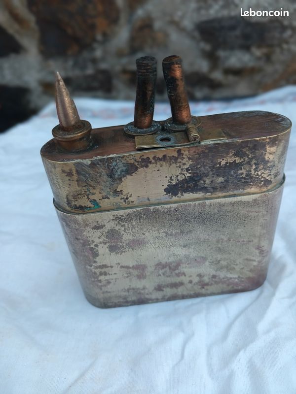 Ancien grand briquet travail de tranchée en laiton - DISPONIBLE (image 7)