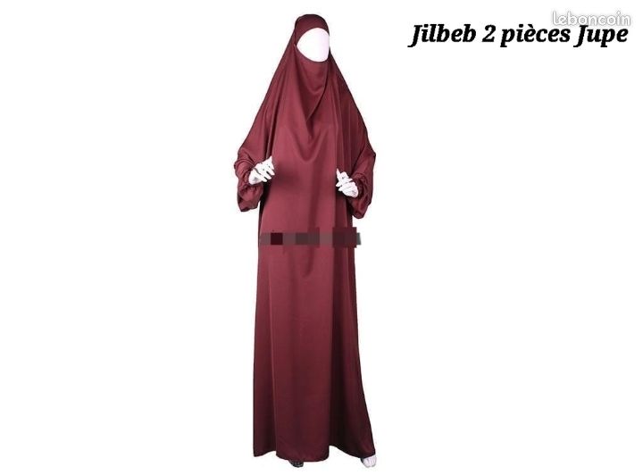 Jilbeb 2 Pièces Jupe ,Taille 3 ( 1,69/1.74cm) | Topaze Nida , Color Zinfindel - El Bassira (image 1)