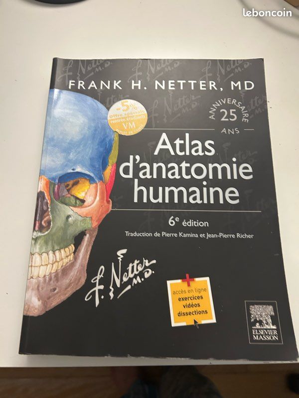 Atlas d’anatomie humaine 6 eme édition . Franck H. Netter MD (image 1)