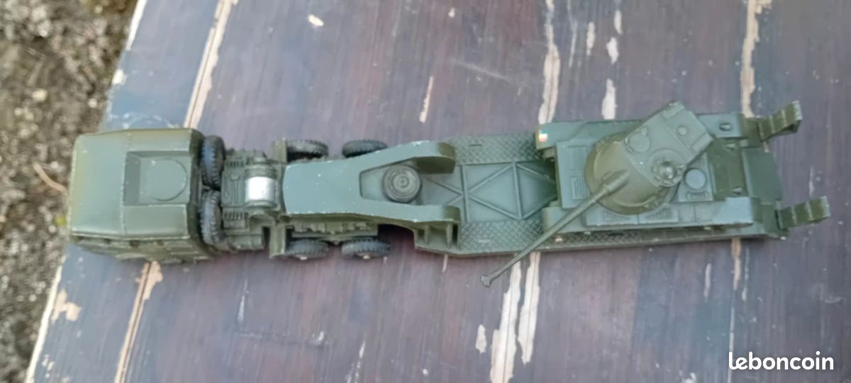 Dinky Toys - Berliet Porte-char Militaire, Sans Vitrage, Jantes Creuses, Made In France