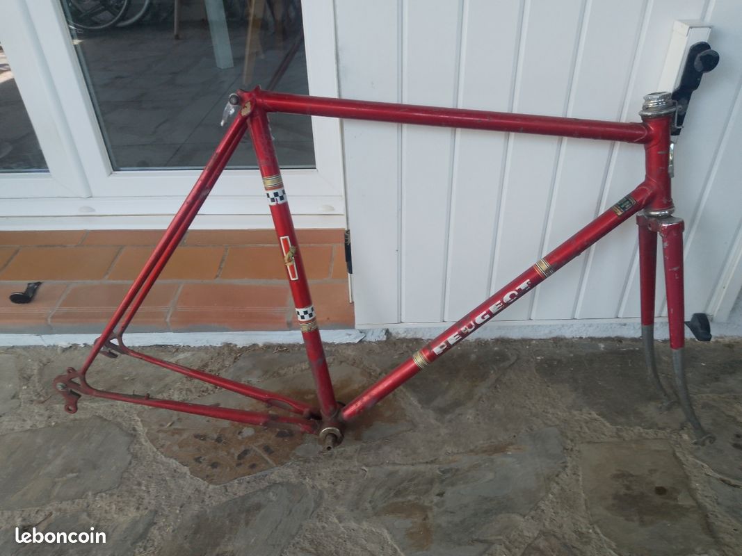 Cadre vélo de course Peugeot rouge Reynolds 531 - Vélos