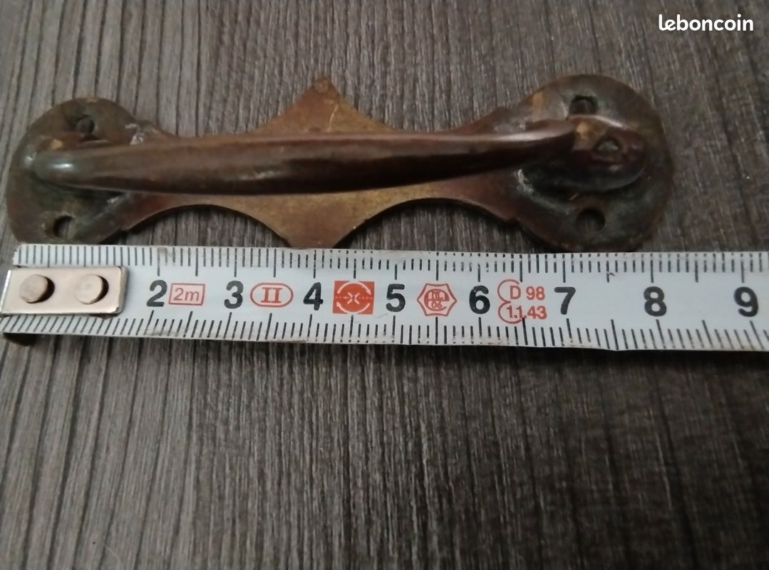 Poignée de meuble ancienne en laiton/bronze – Style Rustique / Classique (image 6)