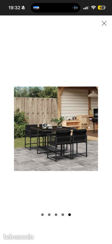 Table et chaises jardin (image 5)