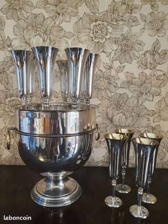 Seau à Glace Boulenger - Métal Argenté 18 Cm - Pour Champagne Ou Bouteilles