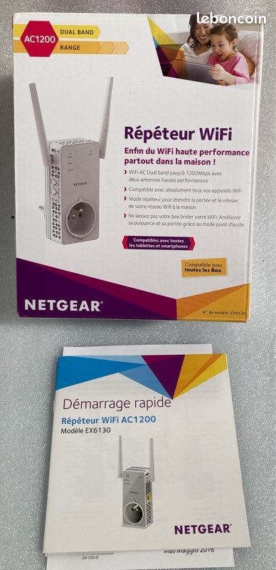 NETGEAR Rpteur WiFi (EX6130), Amplificateur WiFi AC1200, WiFi Booster - Accessoires informatique NETGEAR Rpteur WiFi (EX6130), Amplificateur WiFi AC1200, WiFi Booster - Accessoires informatique
