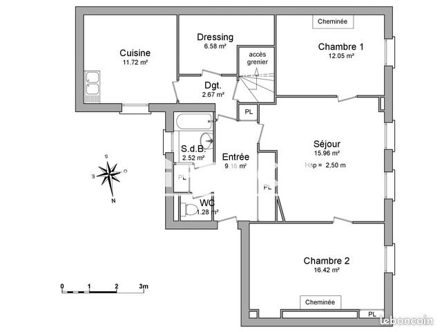 Appartement 3 pièces 78 m² · à Dijon · 78 m² · 840 €/mois