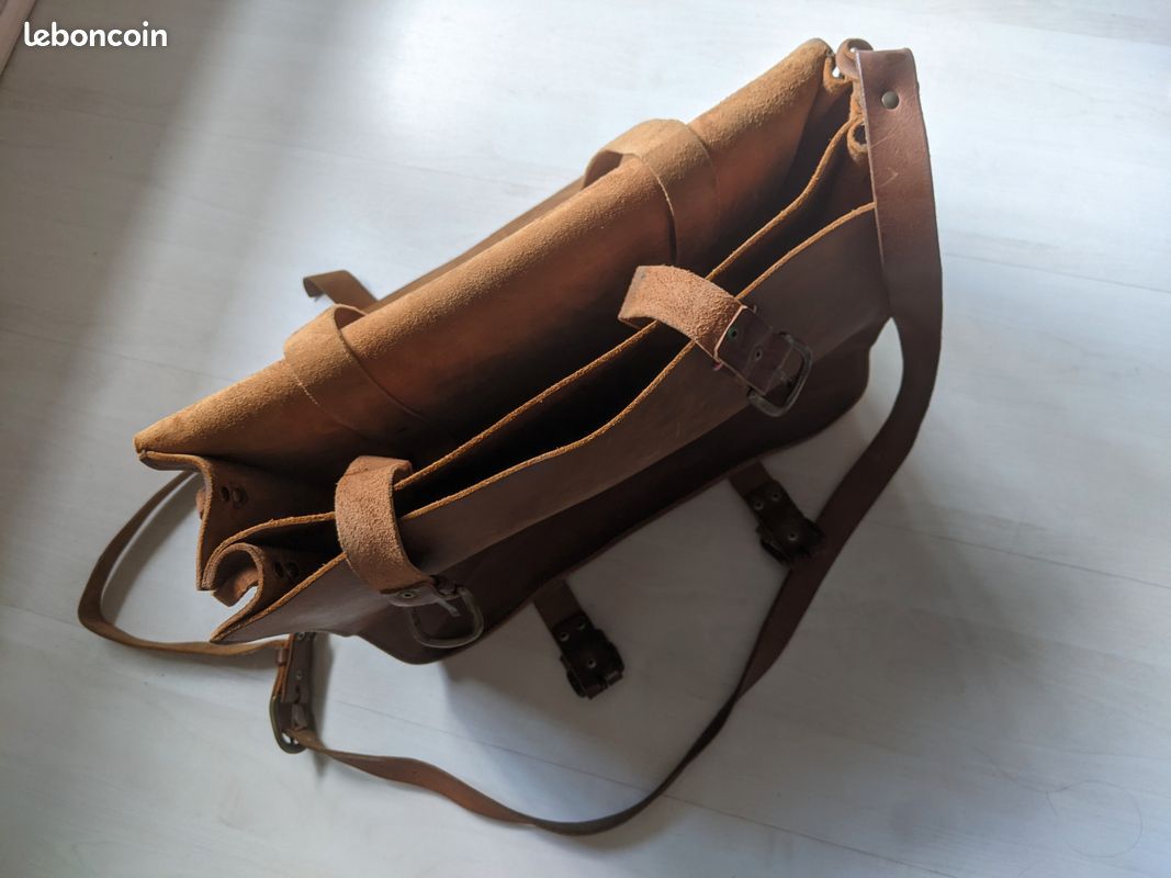 Cartable en cuir fait main Accessoires Bagagerie