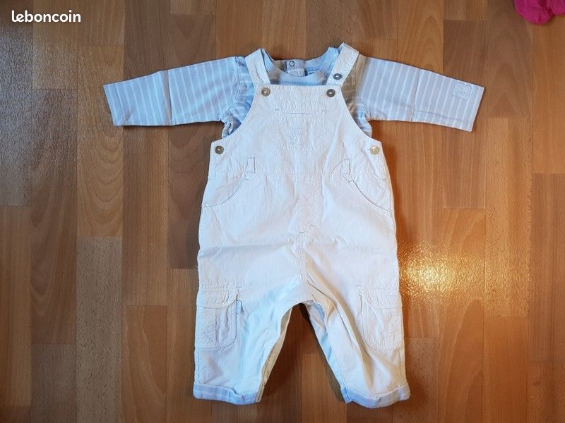 Ensemble avec salopette pour garçon en 71 cm (image 1)