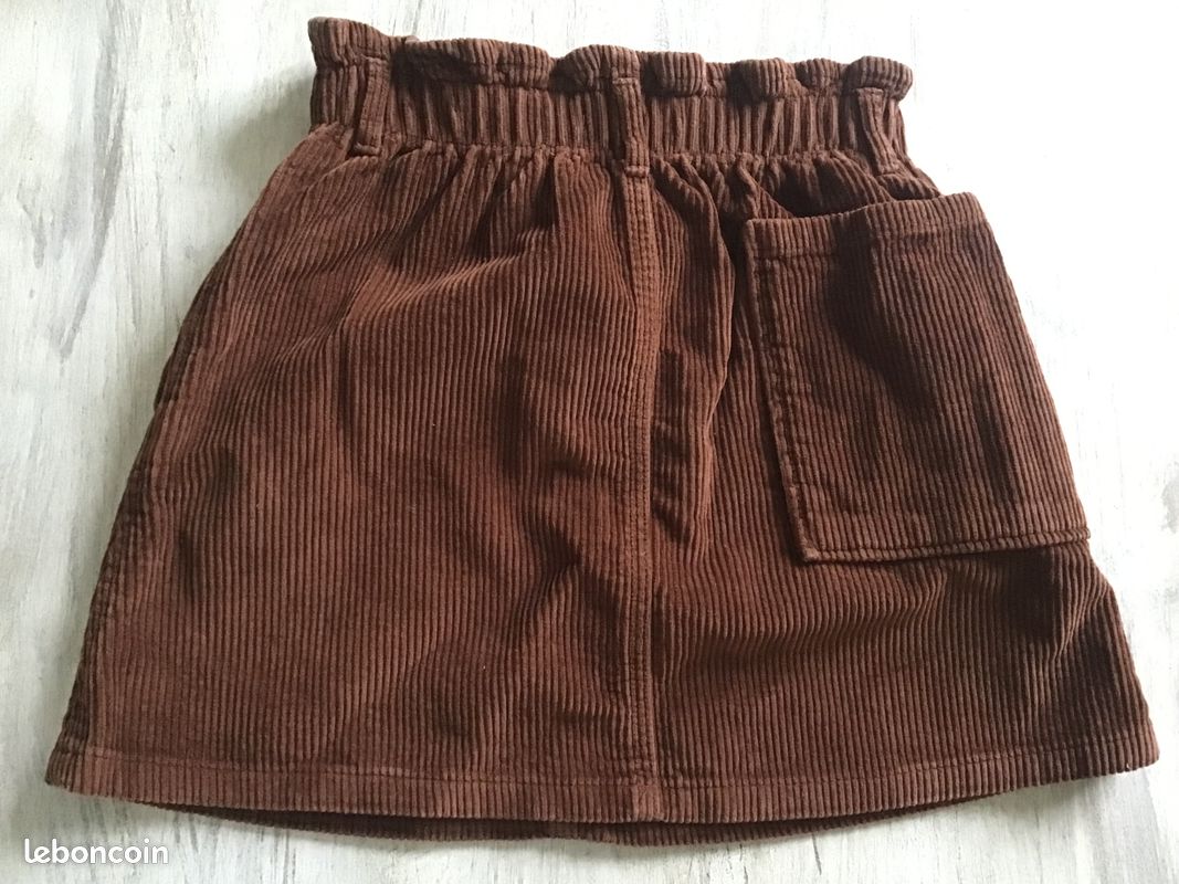 Jupe En Daim Marron Taille 14 - Style A-Line Longueur Genou - Marque Wildlife Sportswear - Occasion Très Bon état