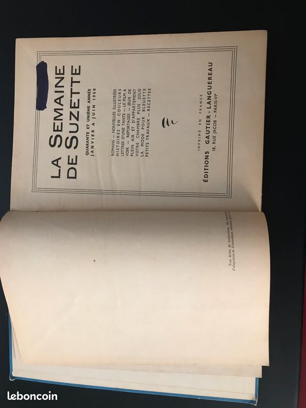 LA SEMAINE DE SUZETTE 41ème année 2 volumes 1er et 2ème semestre (image 3)