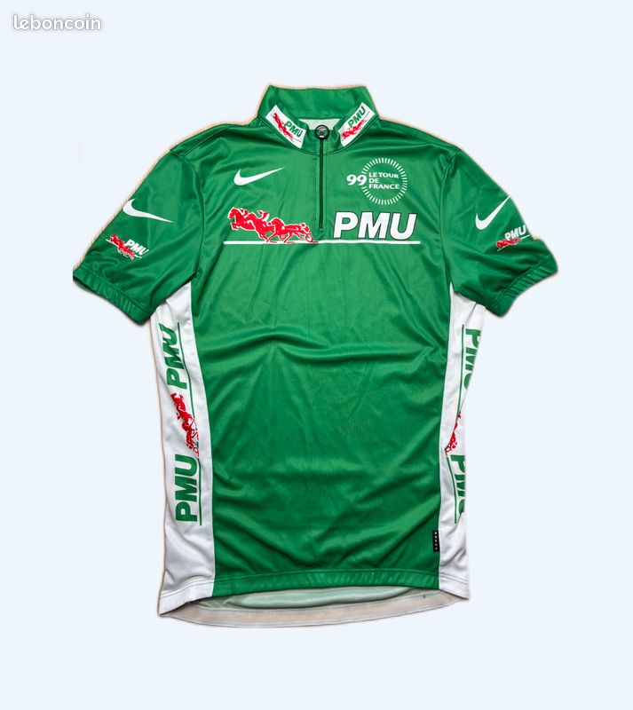 Maillot Cycliste PUCH Vintage Années 70 – Vert – Taille M – Manches Courtes