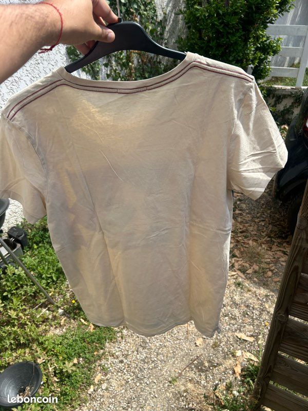 T-shirt crème Bizzbee avec motif géométrique - Taille L (image 4)